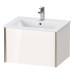 Duravit XViu Тумба подвесная 61x48x40см, с раковиной, 1 ящик, цвет: белый глянцевый/champagne matt. 2336630000,  XV40250B122