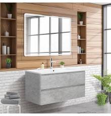 Мебель для ванной комнаты BelBagno Albano-Cer 105 подвесная, cemento verona grigio