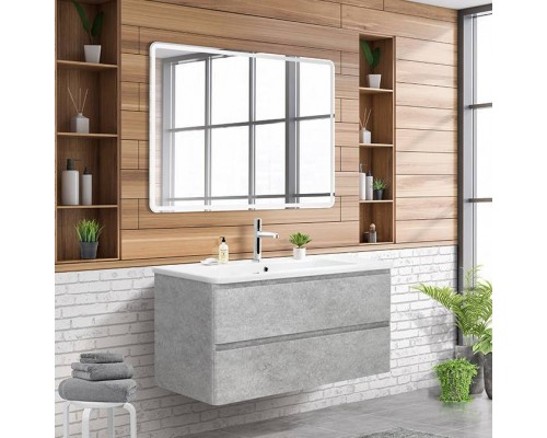 Мебель для ванной комнаты BelBagno Albano-Cer 105 подвесная, cemento verona grigio