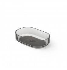 Dea Design Washbasins Раковина 56х36х15см., накладная, без отв., Glasstek, прозрачная смола, цвет: Smoky Black R4. DD9097 560 R4