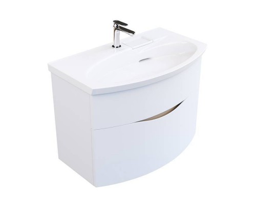 Kerama Marazzi Riva Тумба подвесная 80см, с раковиной, цвет: белый матовый. RV.wb.80,  RV.80\WHT.M