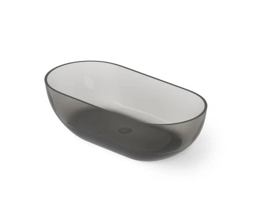 Dea Design Shadow Ванна 165х82х52см., отдельностоящая, Glasstek, прозрачная смола, цвет: Smoky Black R4. DD8619 1650 R4 Dea Design Shadow Ванна 165х82х52см., отдельностоящая, Glasstek, прозрачная смола, цвет: Smoky Black R4. DD8619 1650 R4