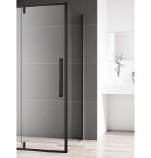 AQM7111-2 Боковая панель 800х1950 мм, стекло 6 мм, прозрачное, EasyClean, цвет проф. Матовый черный AQM7111-2