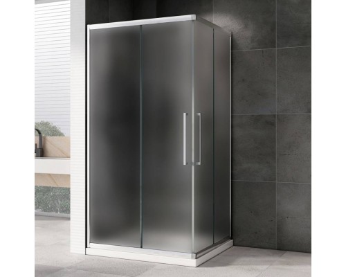 Душевой уголок Abber Schwarzer Diamant AG02129MH 120x90, профиль хром матовый, стекло матовое