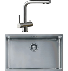Комплект Мойка Franke Box BXX 210-68 нержавеющая сталь + Смеситель Atlas Clear water нержавеющая сталь