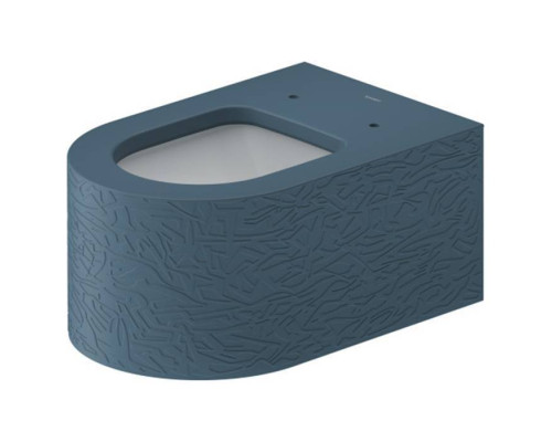 Duravit Millio Унитаз подвесной, 37х57см.,  декор Pattern, крепление в компл., цвет: синий матовый. 250609FB
