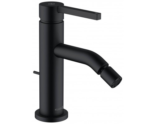 Kludi 20 216 3915 Nona Fonte Pura Смеситель для биде, со сливным гарнитуром, чёрный мат 202163915