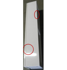 SaleAQAn.05.25/W Анкона Пенал L/R подвесной, 250х1200х200 мм, 1 дверь PushOpen, 3 полки, Белый, плён SaleAn.05.25_W_522