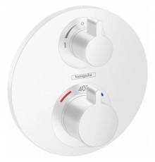 Hansgrohe Ecostat S Смеситель для душа, настенный, термостатический, цвет: белый матовый. 15758700