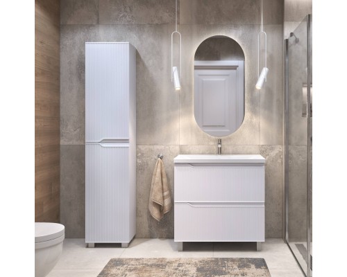 Мебель для ванной комнаты Vigo Urban 80, напольная, белая, раковина Velvex 9696 80