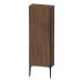 Duravit XViu Шкаф подвесной 50x24x133см, с 1 дверью, 3 стеклянными полками (петли справа), цвет: walnut dark/черный матовый. XV971500000,  XV1316RB221
