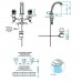THG Panthere Cristal clair Смеситель для раковины, 3 отв., цвет: хром/прозрачный хрусталь. A2H-A02-151