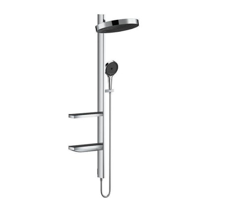 Hansgrohe Showerpipe Душевая система 1jet (верхний душ, штанга, ручной душ, полочки), цвет: хром. 26842000 Hansgrohe Showerpipe Душевая система 1jet (верхний душ, штанга, ручной душ, полочки), цвет: хром. 26842000
