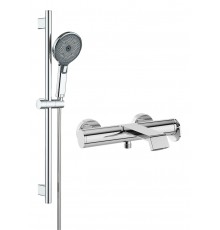 Смеситель для ванны с душем STWORKI Лерум S04100CR + Душевой гарнитур Гётеборг S03190CR, хром