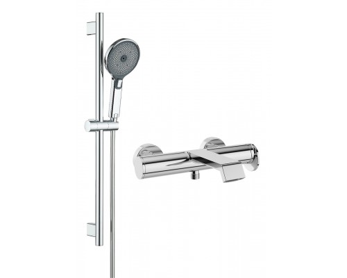 Смеситель для ванны с душем STWORKI Лерум S04100CR + Душевой гарнитур Гётеборг S03190CR, хром