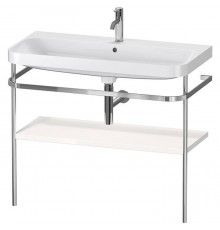 Duravit Happy D.2 Plus Консоль напольная с умывальником 97.5х49х85см, с 1 отв под смесит, 1 ящик, 1 полотенцедержатель, выпуск и сифон в комплекте, цвет: белый глянцевый/хром. HP4838O2222