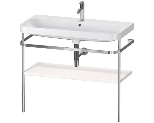Duravit Happy D.2 Plus Консоль напольная с умывальником 97.5х49х85см, с 1 отв под смесит, 1 ящик, 1 полотенцедержатель, выпуск и сифон в комплекте, цвет: белый глянцевый/хром. HP4838O2222 Duravit Happy D.2 Plus Консоль напольная с умывальником 97.5х49х85см, с 1 отв под смесит, 1 ящик, 1 полотенцедержатель, выпуск и сифон в комплекте, цвет: белый глянцевый/хром. HP4838O2222