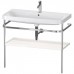 Duravit Happy D.2 Plus Консоль напольная с умывальником 97.5х49х85см, с 1 отв под смесит, 1 ящик, 1 полотенцедержатель, выпуск и сифон в комплекте, цвет: белый глянцевый/хром. HP4838O2222