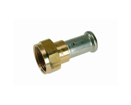 Муфта накидная гайка, плоское уплотнение, латунь пресс, 20x3/4 HENCO 26P-20Z05