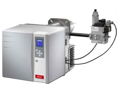 Горелка, Elco, комбинированная, VECTRON GL 03 DUO, VGL3.290 D, мощность, кВт-95-290, двухступенчатая, газовая рампа-d25-1 1/4-Rp1 1/4, пламенная голова-KN