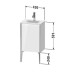 Duravit XViu Тумба подвесная 43x31x59.1см, с раковиной, 1 дверь, (петли слева), цвет: белый глянцевый/champagne matt. 0733450041,  XV9714B1,  XV4068LB122