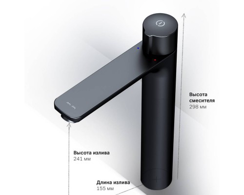 F85A92522 Смеситель для раковины, высокий, нажимной TouchReel