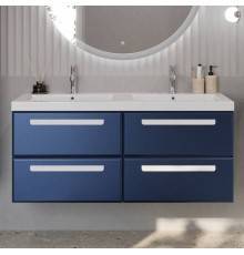 Тумба с раковиной Cezares Eco 120 4 ящика, ручки сатин, sapfiro