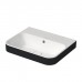 Duravit Happy D.2 Plus Раковина накладная, 50х40см., без отв., выпуск с керамической крышкой, WonderGliss, цвет: Anthracite matt/белый. 23605061001