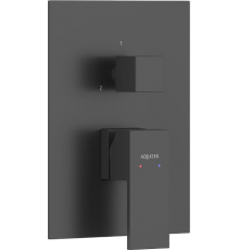 Смеситель для ванны с душем AQUATEK Либра AQ1647MB С ВНУТРЕННЕЙ ЧАСТЬЮ, 3 режима, матовый черный