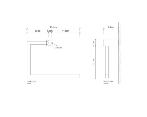 Decor Walther Corner HTR Полотенцедержатель кольцо 21.4см., подвесной, цвет: хром. 0560600 Decor Walther Corner HTR Полотенцедержатель кольцо 21.4см., подвесной, цвет: хром. 0560600