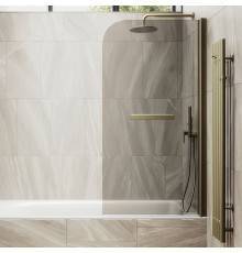 Шторка на ванну Maybahglass MGV-789-2 80x140, профиль бронза, стекло бронза