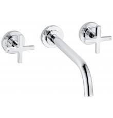 Kludi 20 146 0520 Nova Fonte Classic Смеситель для раковины 240 мм, настен., на 3 отв., 90°, Комплек 201460520
