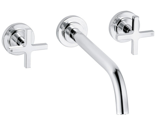 Kludi 20 146 0520 Nova Fonte Classic Смеситель для раковины 240 мм, настен., на 3 отв., 90°, Комплек 201460520