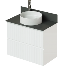 Тумба под раковину со столешницей Itana Kate 80 подвесная, бланж
