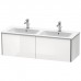 Duravit XSquare Тумба подвесная, 128х47.8х40см, с раковиной, с 2 выдв ящик, цвет: белый глянц. 2336130000, XS407502222
