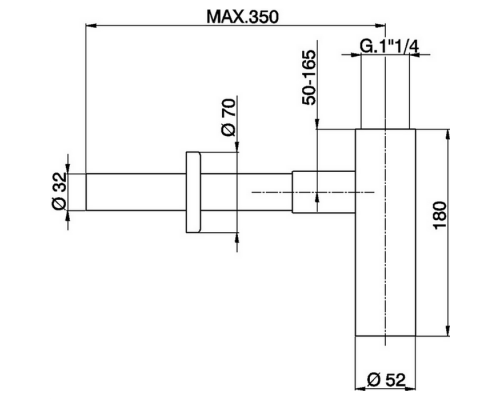 CISAL Сифон 11/4, ZA00407024, цвет: золото. ZA00407024
