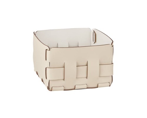 ADJ Корзинка Mini Bottega, 19x19xH13 см., цвет: панна котта/белый. 1019.16/10 ADJ Корзинка Mini Bottega, 19x19xH13 см., цвет: панна котта/белый. 1019.16/10