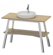 Duravit Cape Cod Консоль 112х82.5x57см., деревянная напольная с 1 полкой, с раковиной на 1 отв., цвет: Граб с раковиной. CC953208181,  2340460000
