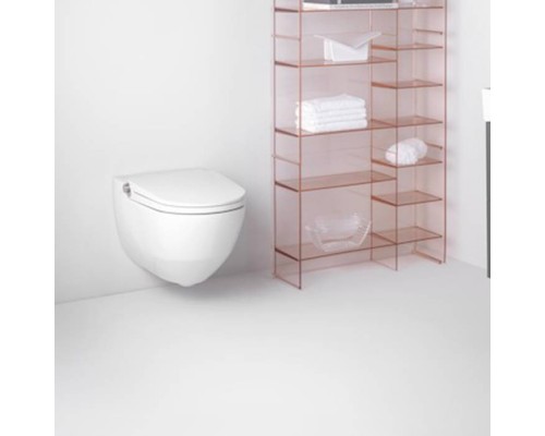 Laufen Cleanet Navia Унитаз-биде подвесной 58х37х38см, безободковый в комплекте с сиденьем, микролифт, цвет: белый. 8.2060.1.400.000.1 Laufen Cleanet Navia Унитаз-биде подвесной 58х37х38см, безободковый в комплекте с сиденьем, микролифт, цвет: белый. 8.2060.1.400.000.1