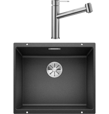 Комплект Мойка Blanco Subline 500-U антрацит + Смеситель Ambis-S 523119