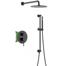 Timo SX-2309/03SM Saona Набор для комплектации душа Ø250/-- мм, 1/1 режим, штанга H=650 мм, черный SX-2309/03SM