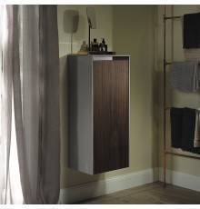 Burgbad Yso Шкаф подвесной 40x35x97 см, цвет: светло-серый глянцевый/коньячный орех. UHHE040 L F2321 K0396,  SICL160 L