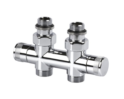 Узел прямой SR Rubinetterie Tondera 50 мм, запорный 1/2 х3/4Е, цвет хром 0692-1500C0E0