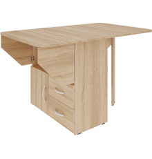 Стол-книжка Mebelson KM-0003 130х80, с дверкой и ящиками, дуб сонома
