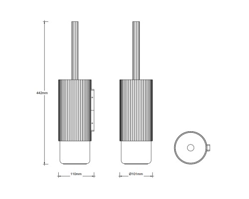 Decor Walther OF.LINE WBG Ершик для туалета, подвесной, цвет: Champagner/Dune. 0671645