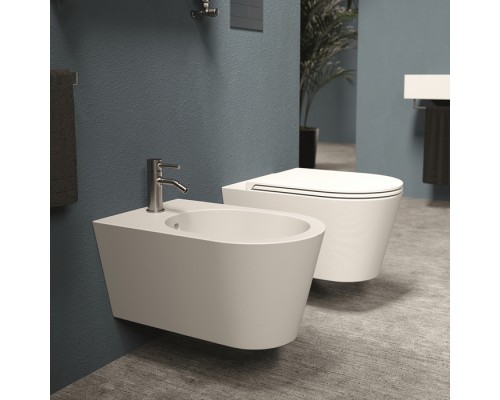 Alice Hide Биде Round 57х37, подвесное, цвет: белый матовый. 31180109