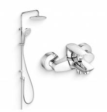 Душевой комплект Смеситель Kludi Pure Solid 346810575 + Стойка Freshline dual shower system 6709005-00