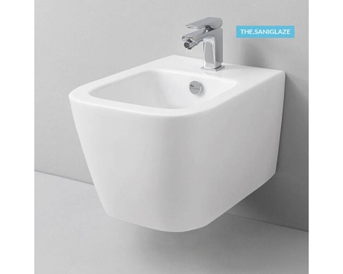 Artceram A16 Биде подвесное 36х52см., 1 отв., saniglaze, с креплениями, цвет: белый матовый. ASB004 05 00