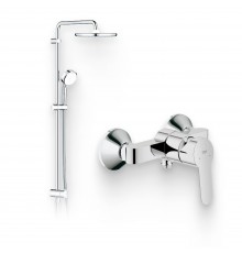 Душевой комплект Смеситель для душа Grohe BauEdge 23333000 + Стойка Tempesta Cosmopolitan System 250 26675000