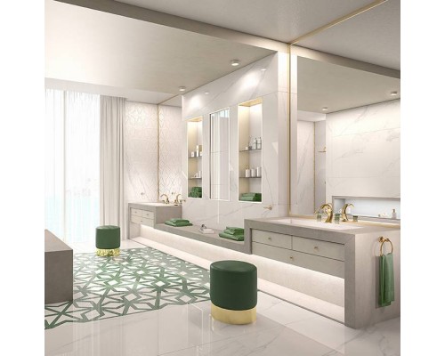 THG Nihal Porcelaine Verte Смеситель для раковины на 3 отверстия, с донным клапаном, цвет: Soft gold. U2R-F30-151